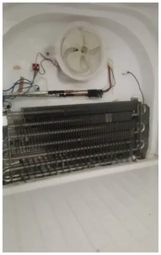 Freezer evaporator coil inspection and service