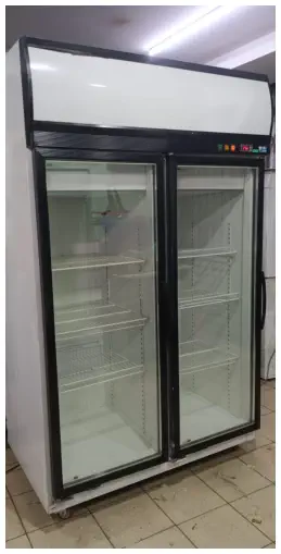 Glass-door display chiller for commercial use