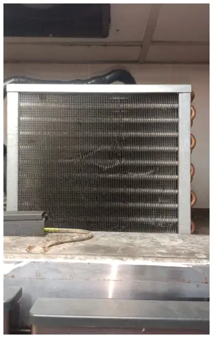 Refrigeration condenser coil inspection and maintenance