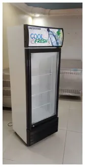 Single-door glass display refrigerator