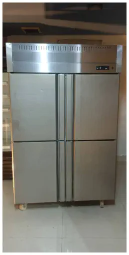 Stainless steel commercial freezer unit